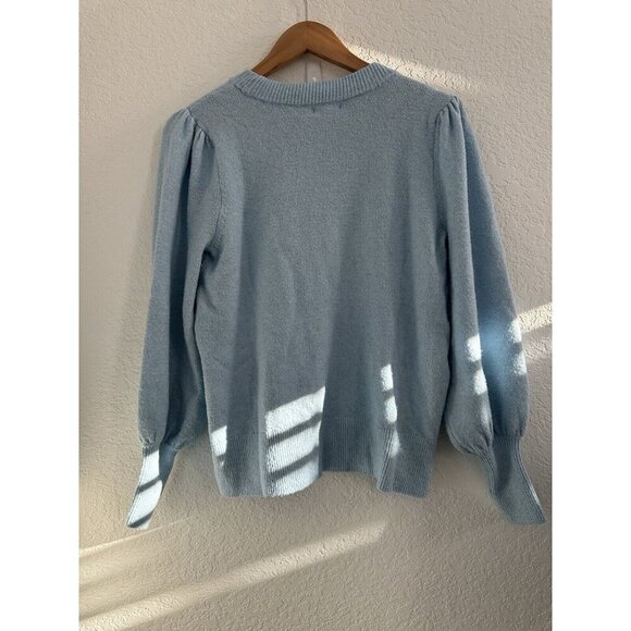 NWT LC Lauren Conrad Womens M Pastel Blue Champagne Champion Sweater Easter Cozy - Picture 7 of 10
